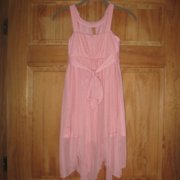 Girls Tween Diva Coral Formal Dress - Picture 2 of 2
